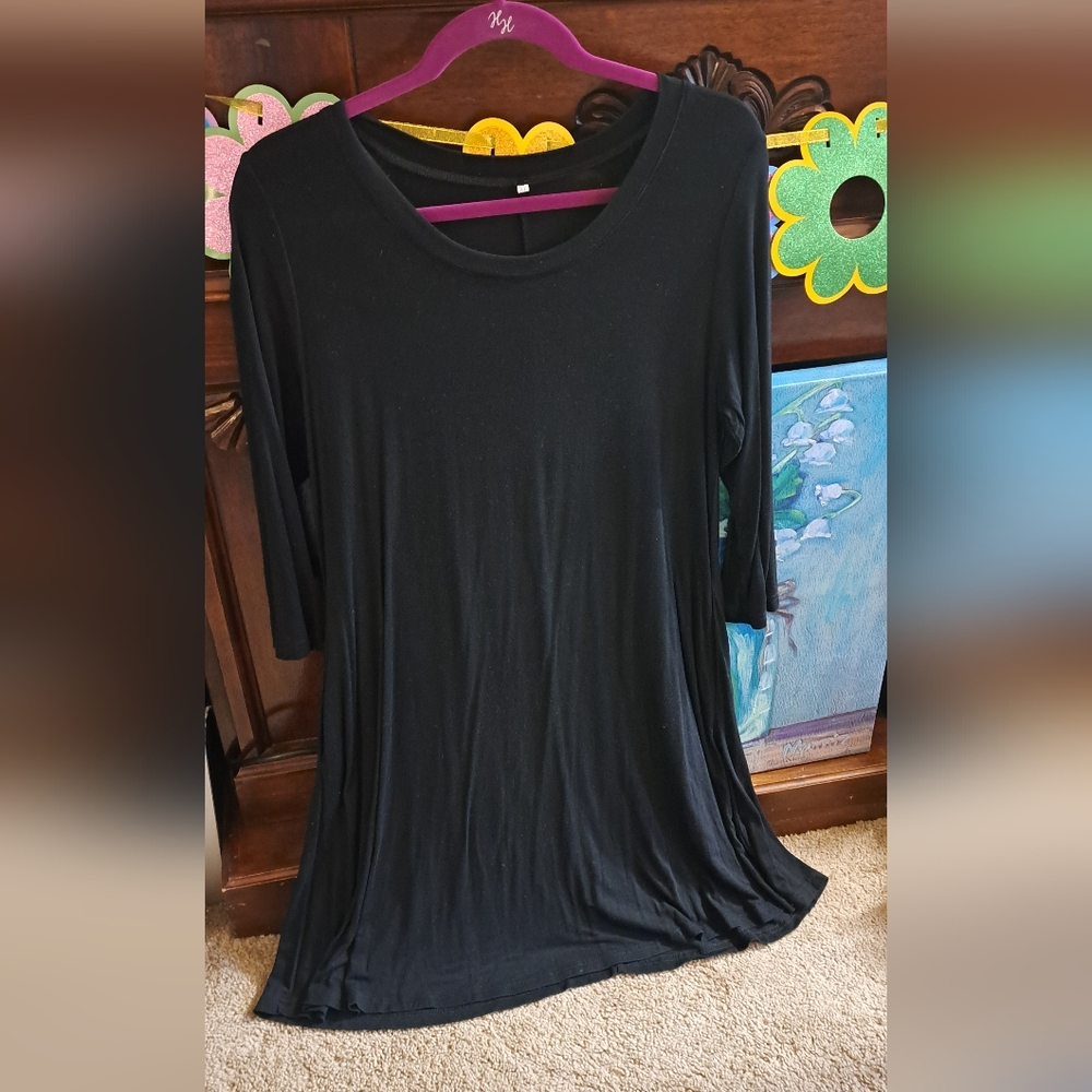Black elbow sleeve dress XL